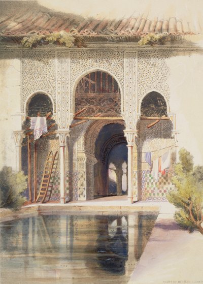 Der Myrtenhof, Alhambra, Mitte des 19. Jahrhunderts von A. Margaretta Burr